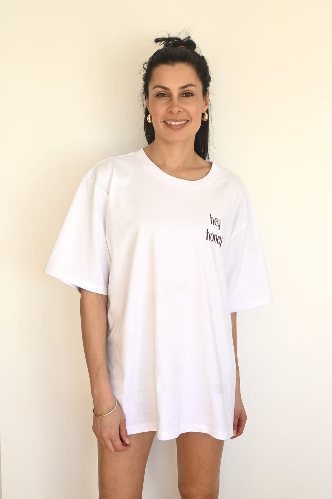 Hey Honey Tee in White